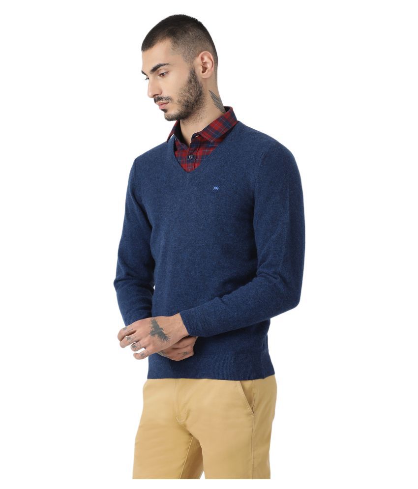 Monte Carlo Blue V Neck Sweater - Buy Monte Carlo Blue V Neck Sweater ...