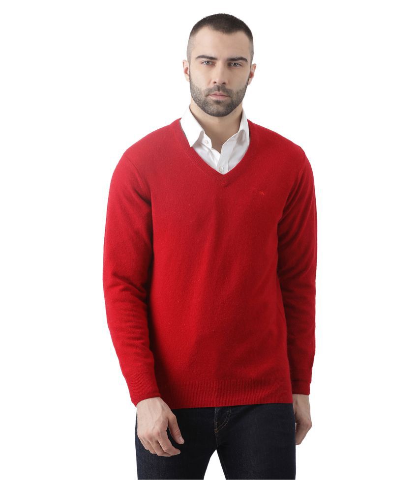 Monte Carlo Red V Neck Sweater - Buy Monte Carlo Red V Neck Sweater ...