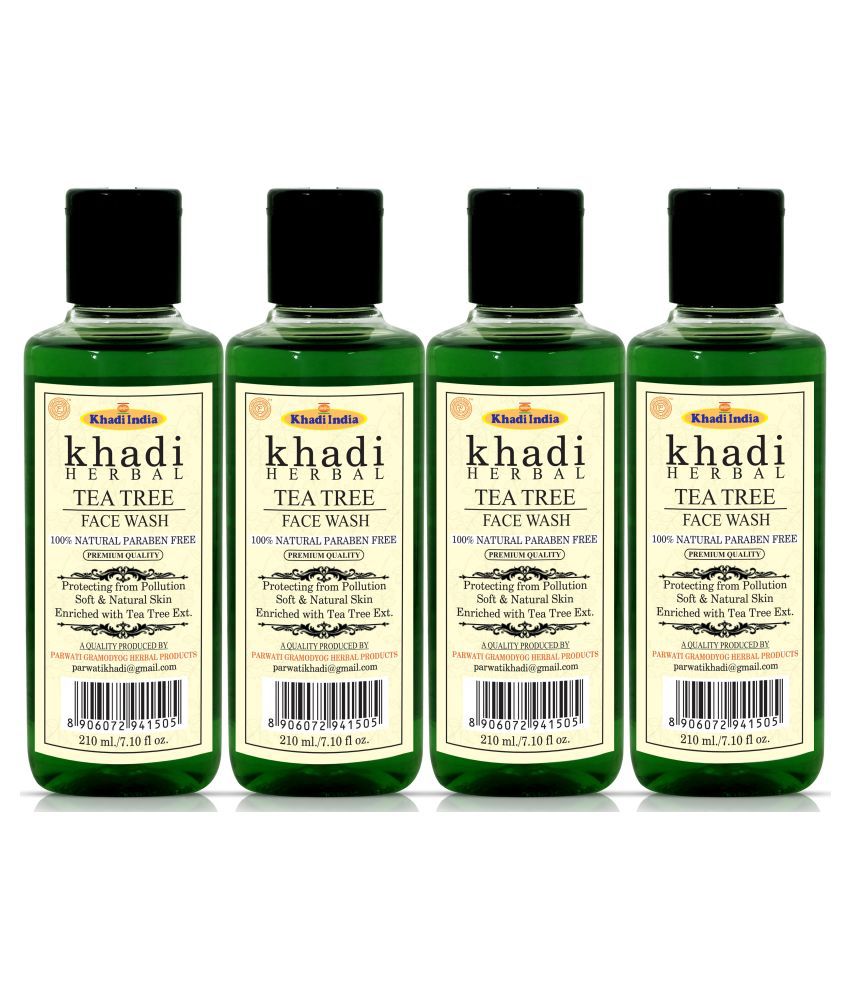     			Khadi Herbal Tea Tree Face Wash 840 mL Pack of 4