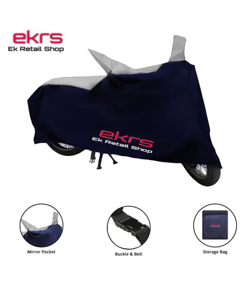 Ek Retail Shop Blue/Grey Bike Body Cover for Monsoon - Water-Resistant, Dustproof, UV Guard -  for TVS Apache RTR 160 4V