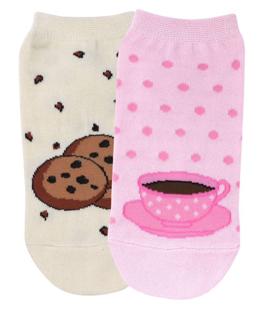 Balenzia Special Edition Lowcut socks for women - Cookie & Tea Cup: Buy ...