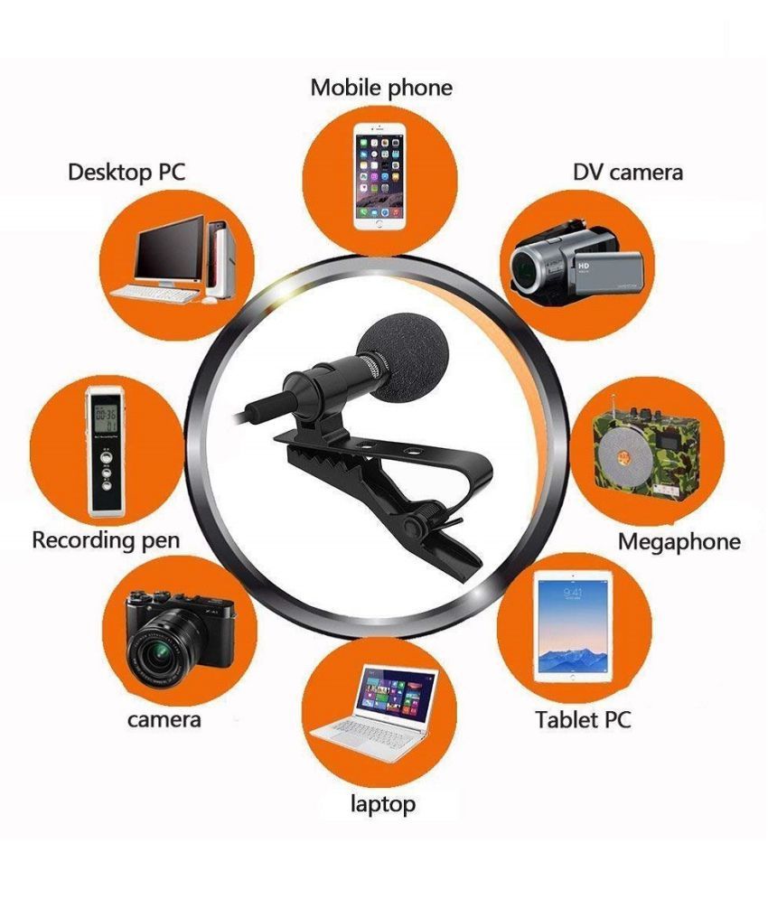 New Design Mini Condenser Microphone Recording Live Lapel Lavalier