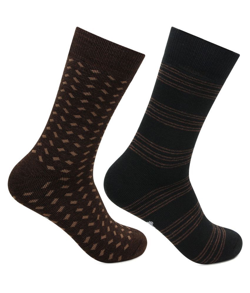     			Bonjour Black Mid Length Socks Pack of 2