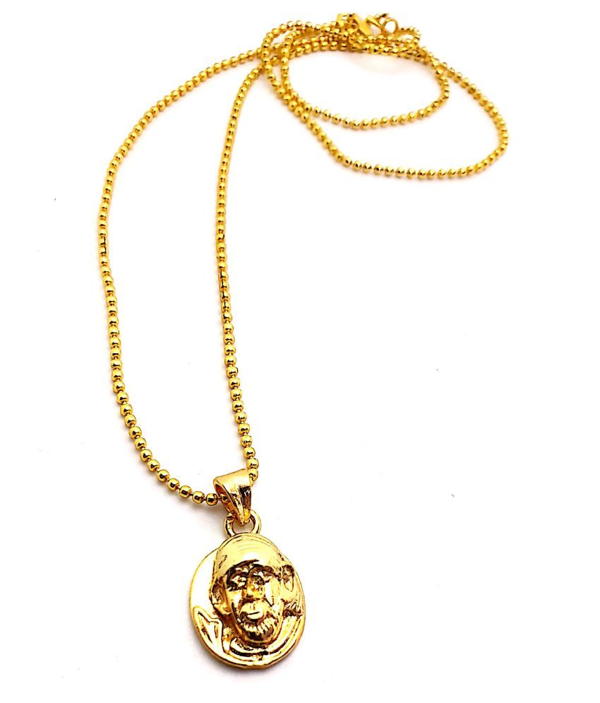 Sai Baba Gold Plated Pendent with Chain Buy Online at Low Price in
