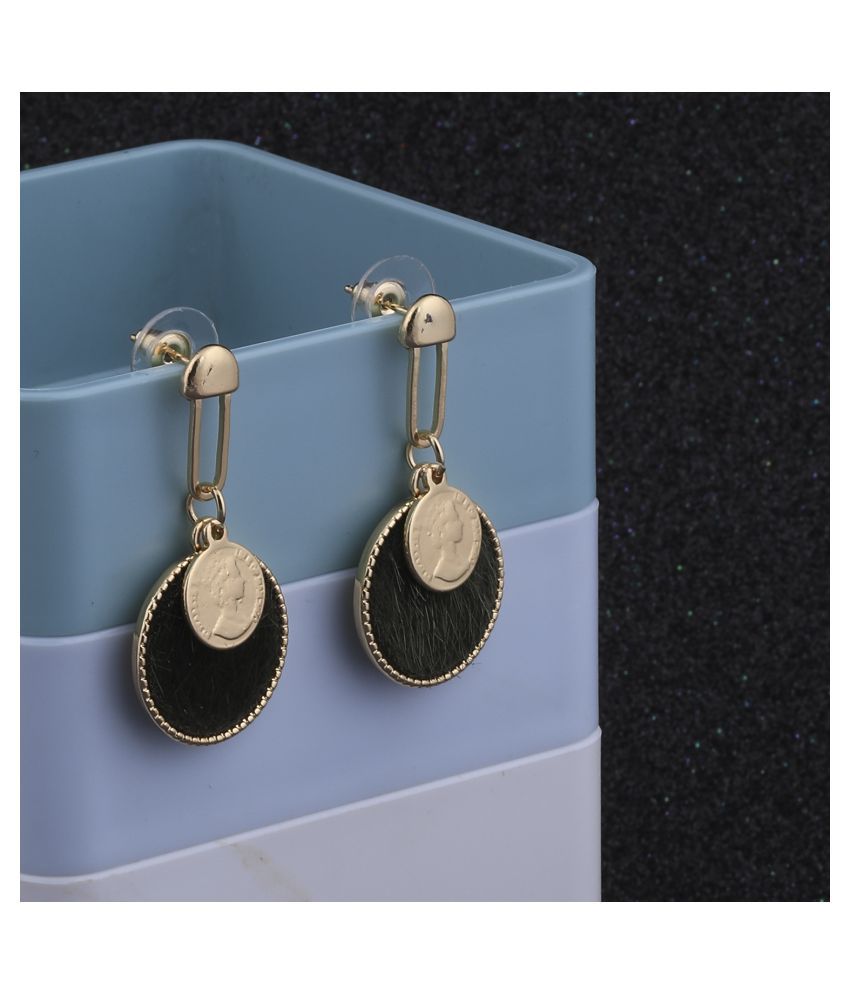     			SILVER SHINE Gold Plated Stylish Designer Dangle Earring For Women Girl