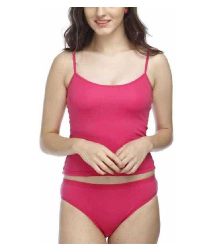     			Skandas Trendz Cotton Camisoles - Pink