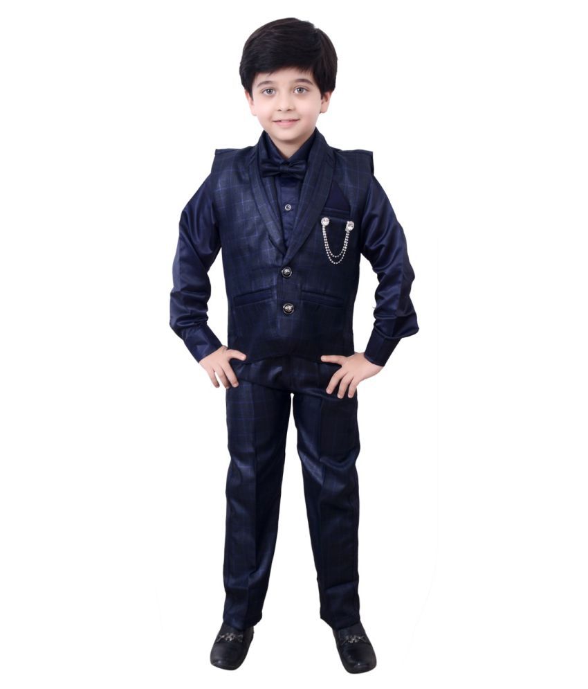     			Arshia Fashions Boys Waistcoat Suit Set