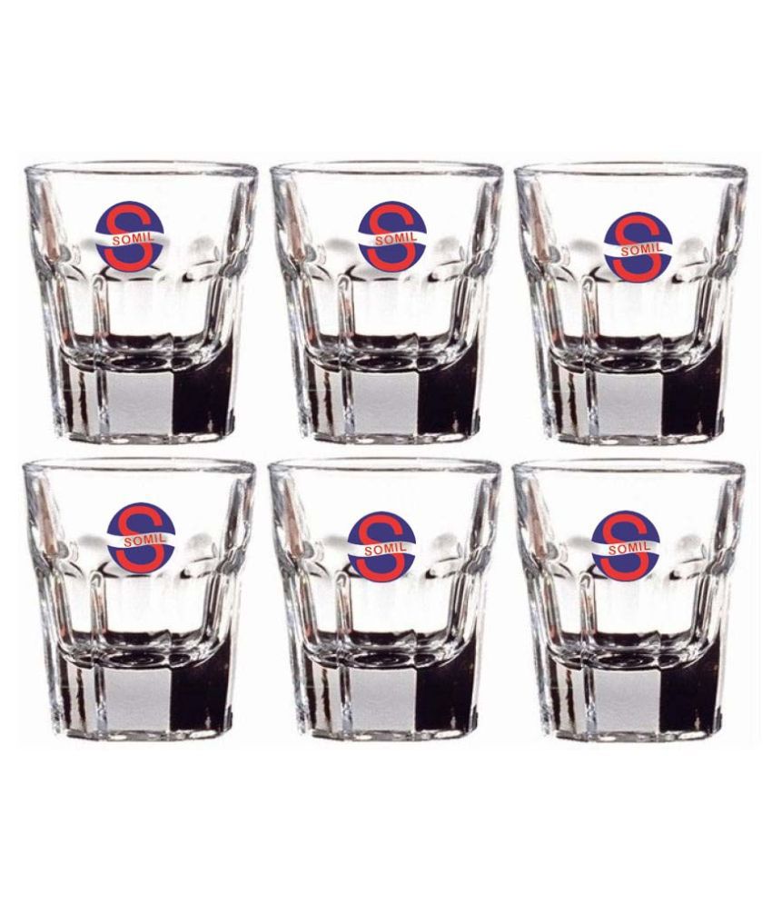     			Somil Glass Drinking Glass, Transparent, Pack Of 6, 280 ml