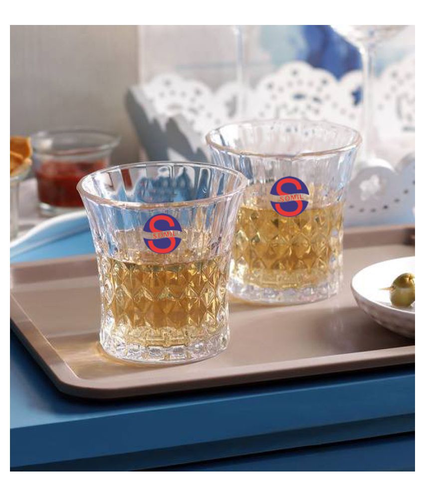     			Somil Whisky  Glasses Set,  280 ML - (Pack Of 2)