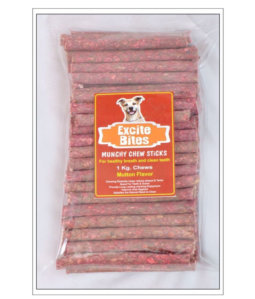     			Excite Bites Mutton Flavor Munchy Sticks - 1 kg (100 Pieces Dog Chews)