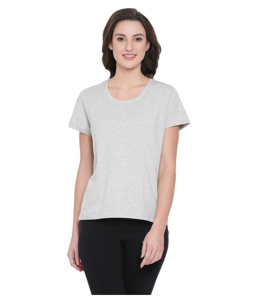     			Clovia Cotton Night T-Shirt - Grey