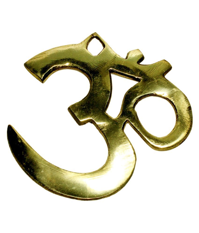 OM/AUM for Wall Hanging Decorative Showpiece - 10.5 cm (Brass, Gold ...