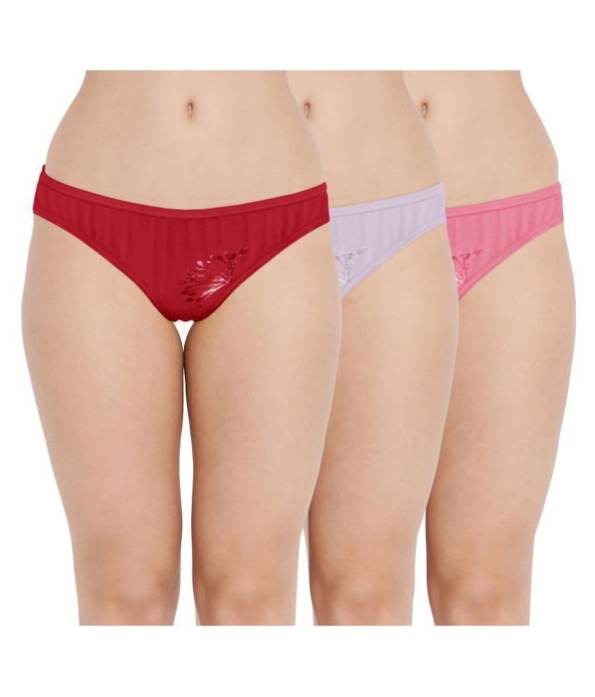     			Madam Pack of 3 Cotton Lycra Women's Bikini Panties ( Multi Color )