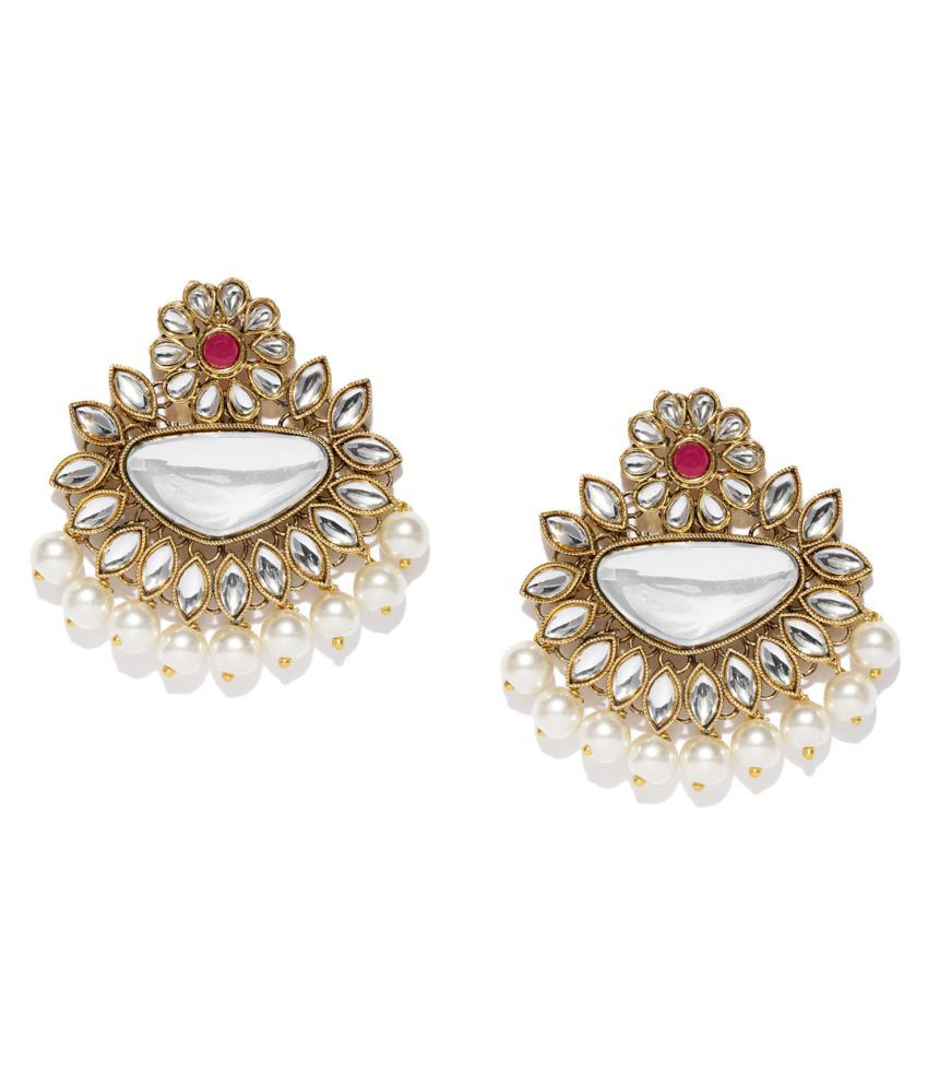     			Sukkhi Adorable Kundan Gold Plated Pearl Earring for Women