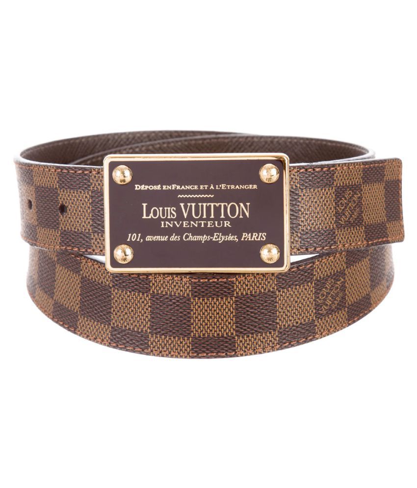 Louis Brown Leather Belt - Buy Louis Vuitton LV Brown Leather Casual Belt Online at Best Prices in India on Snapdeal