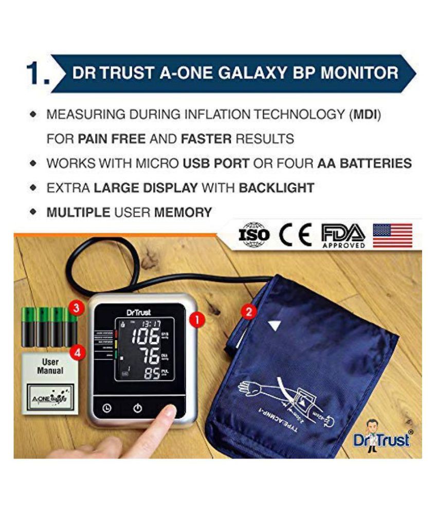 Dr Trust (USA) Fully Automatic Electric Digital Blood Pressure Bp