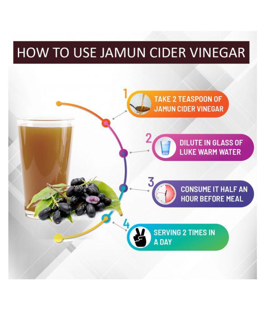 Nutriherbs Jamun Cider Vinegar Natural & Unfiltered Jamun Extract