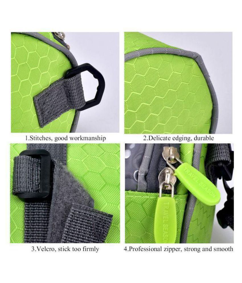 Bike Handlebar Bag Waterproof Front Bag Bicycle Storage Bag with Removable Shoulder Strap and 6 inch Transparent Pouch