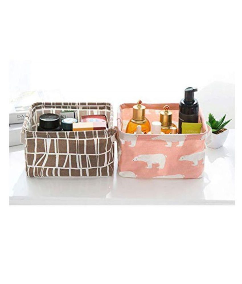 KolorFish Cute Fabric Storage Basket Bins, Home Decor Canvas Organizers