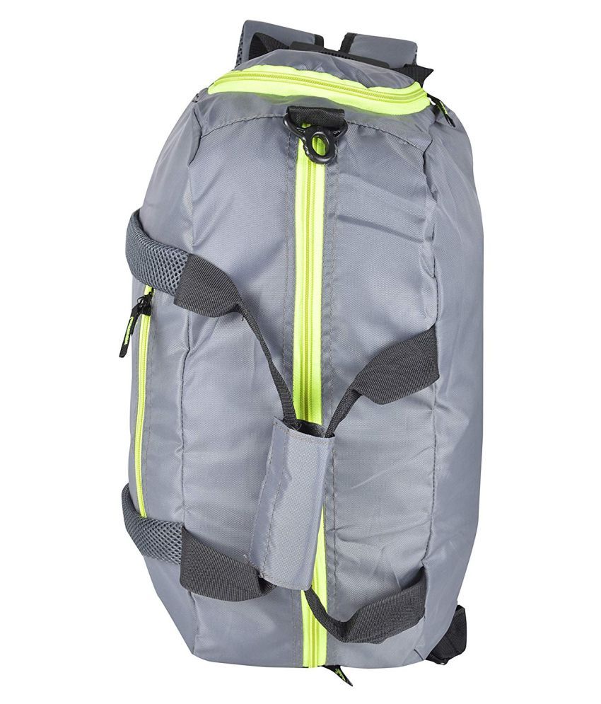 Infiniti Nylon Grey & Green Travel Duffles Travel Bag Gym Bag_45cm - Buy Infiniti Nylon Grey 
