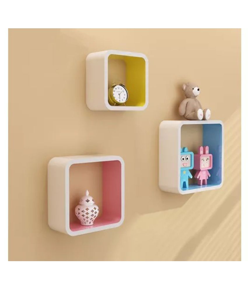 Mdf Artesania Cube Floating Wall Shelves Set Of 3