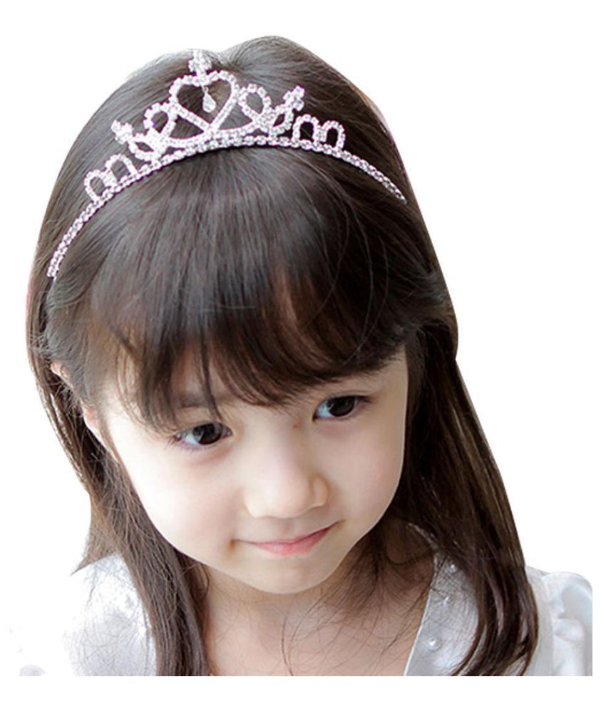 Cute Princess Hair Band Tiara For Kids Girl Children Rhinestone Headband  Silver: Buy Online at Low Price in India - Snapdeal