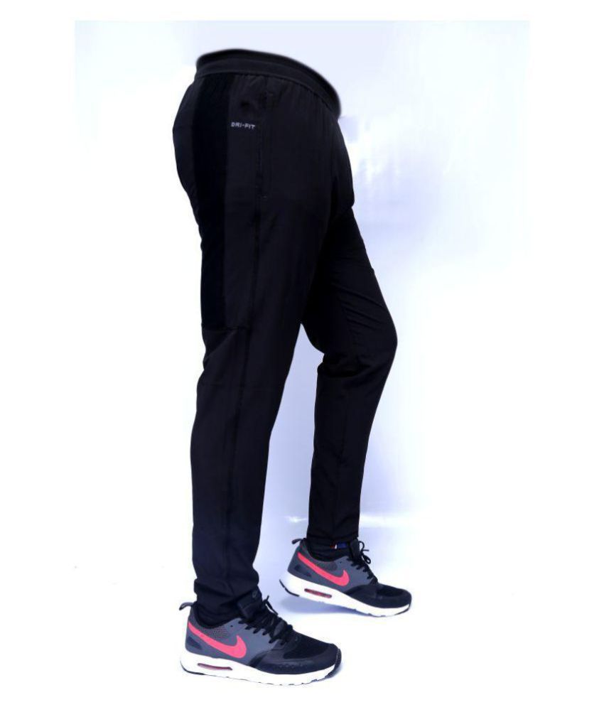 nike black slim fit track pants