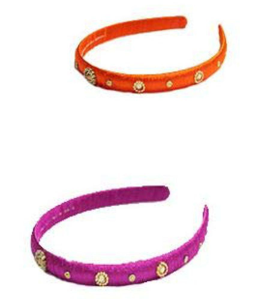 GO-FOR-IT Silk Thread Orange and Purple Hairband for lovely kids.: Buy  Online at Low Price in India - Snapdeal
