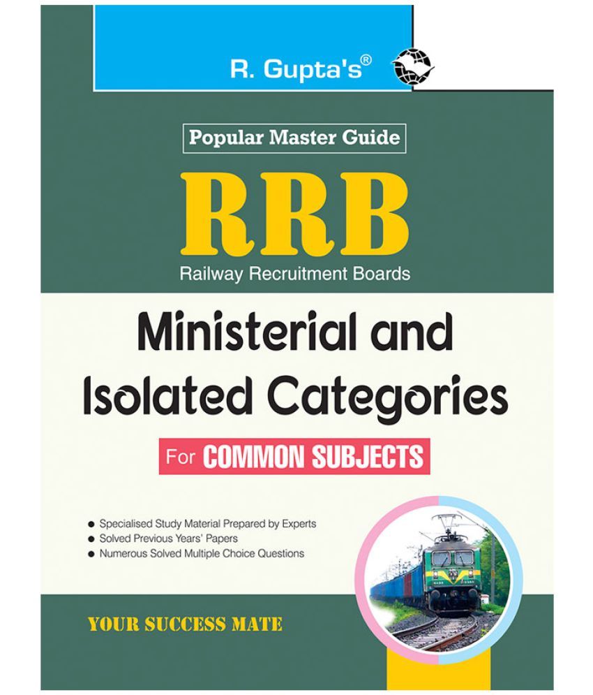     			RRB: Ministerial, Isolated Categories For Common Subjects Exam Guide