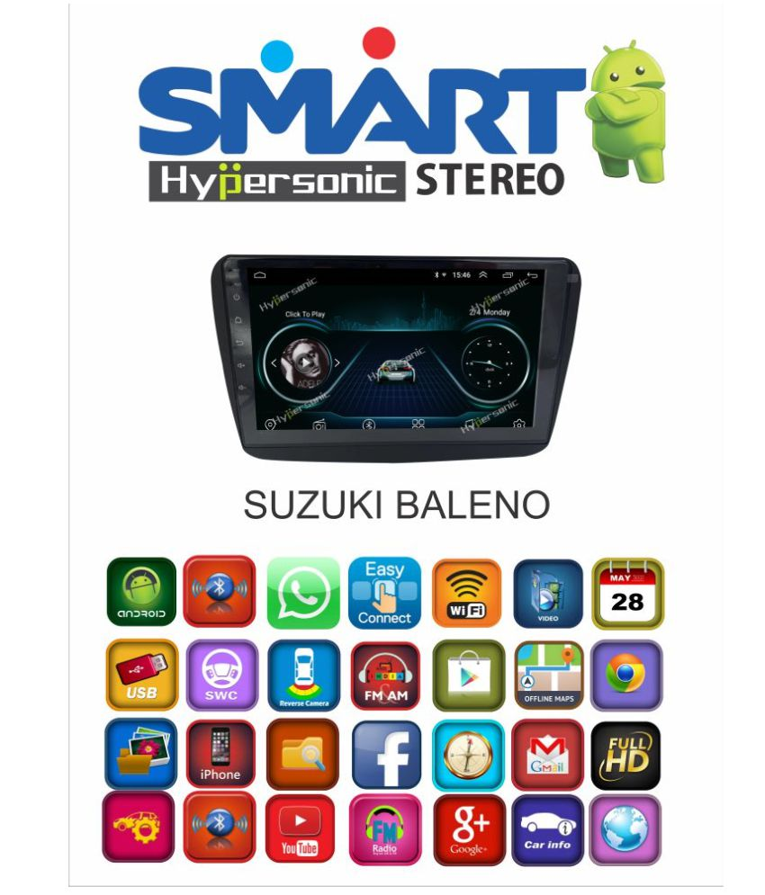 Hypersonic Suzuki Baleno Full Touch 9 Inch Gorilla Glass (Opt) 1GB RAM