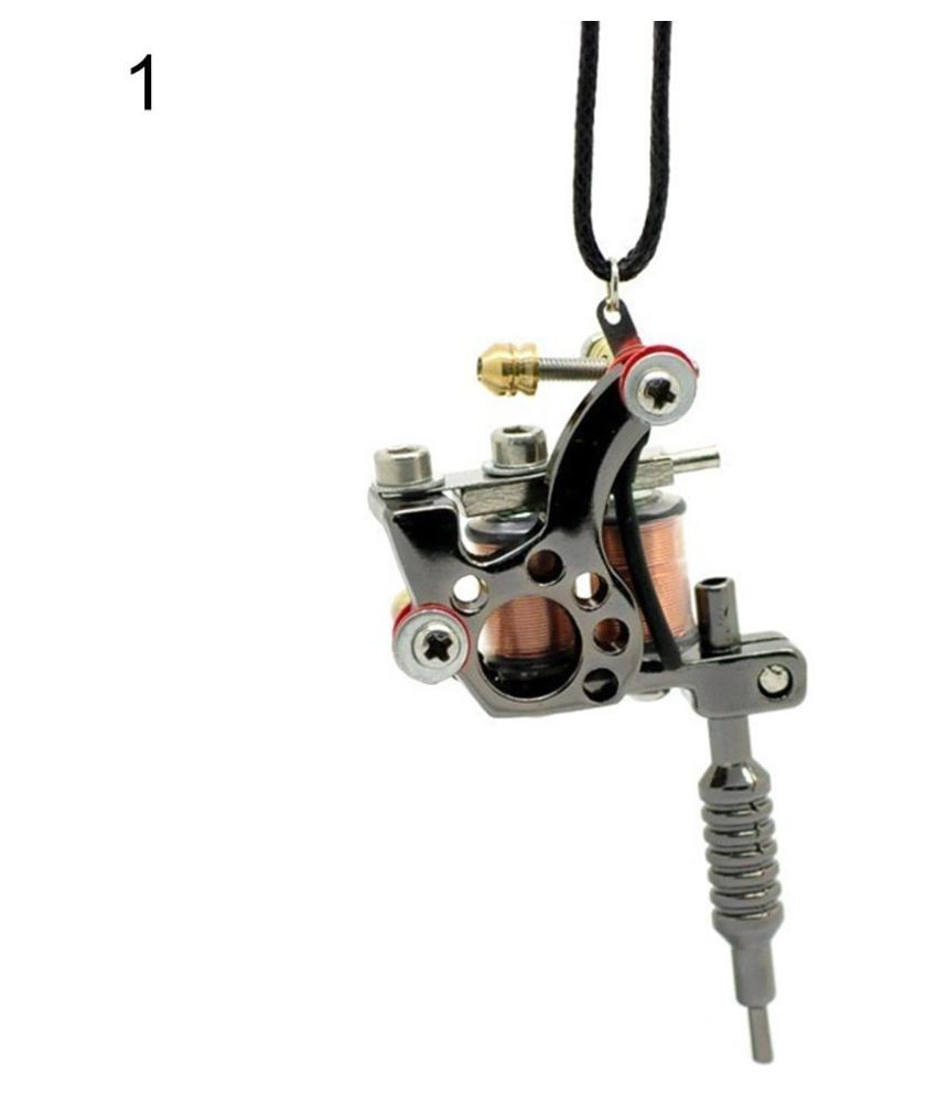 Men S Steampunk Cool Mini Tattoo Machine Piercing Pendant