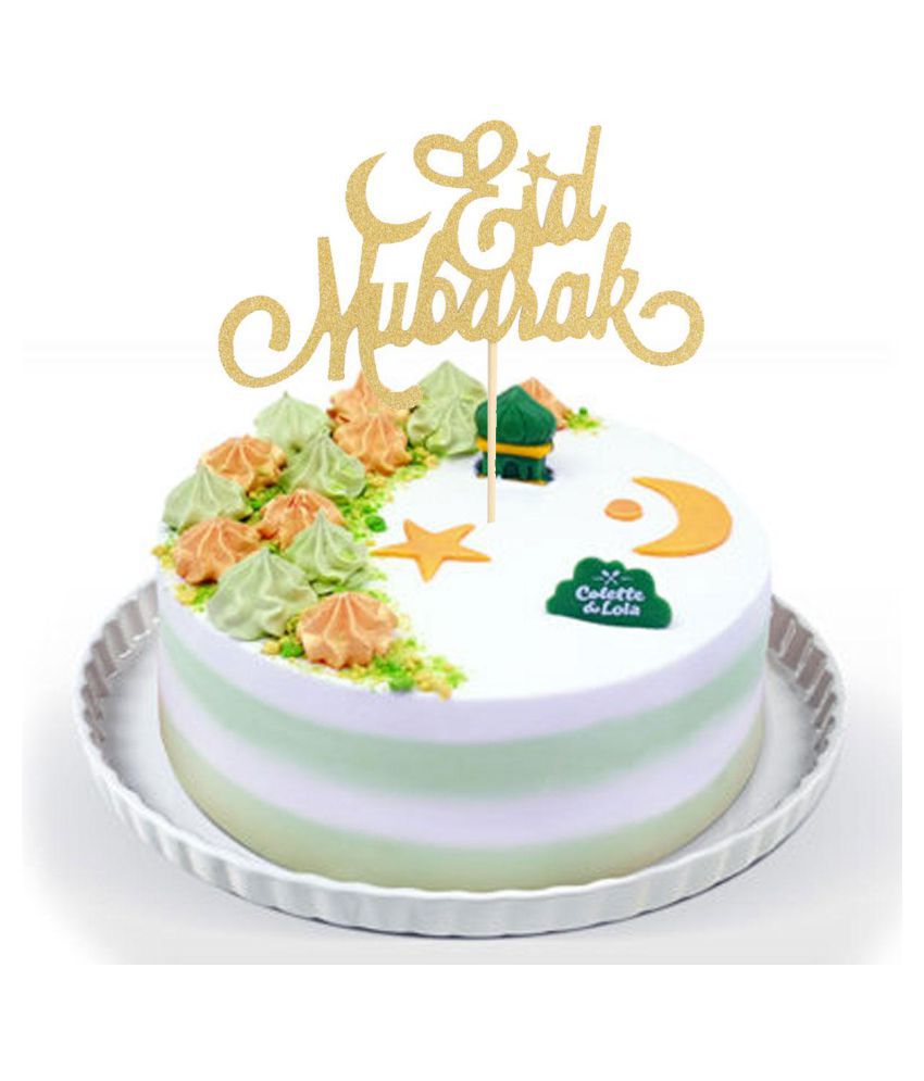Glitzer Cake Topper Happy Eid mubara Haddsch Ramadan Mubarak Cake Topper Ramadan