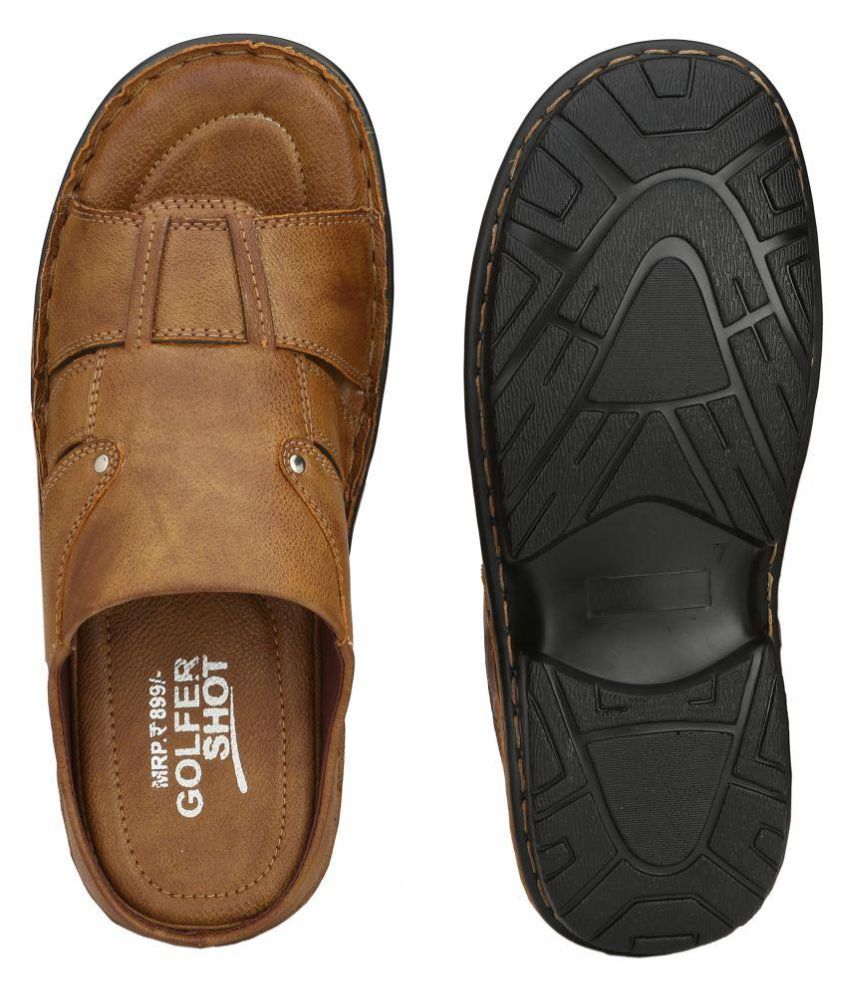 tan flip flops mens