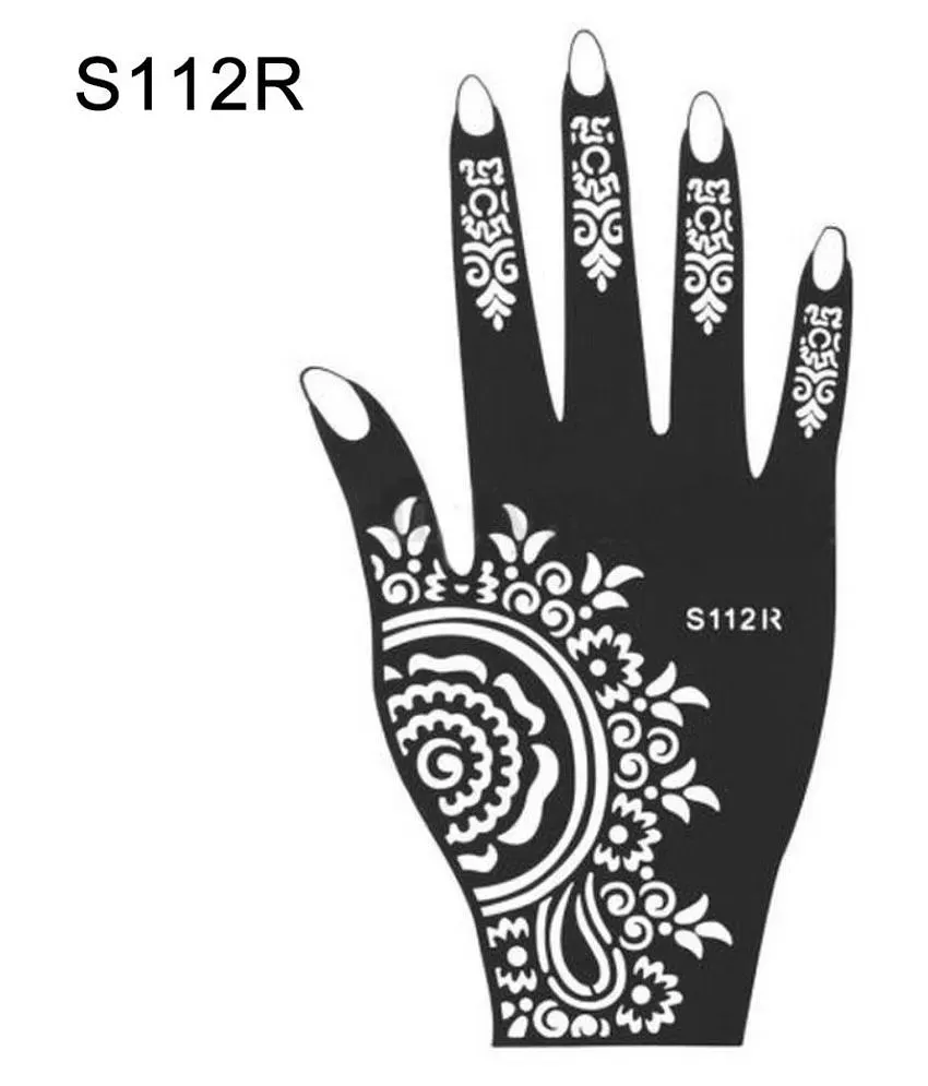 Cheap 1PC Large Indian Mehndi Black Henna Temporary Tattoo Stickers Sun  Flower  Joom
