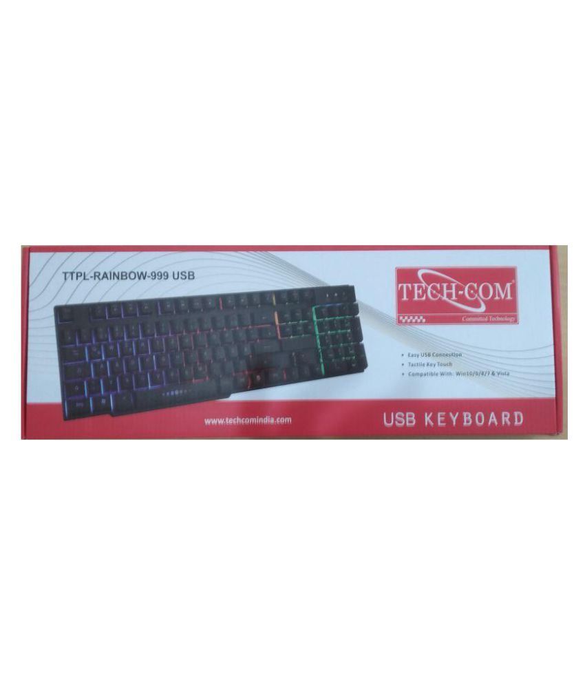 tech com ttpl rainbow 999 usb keyboard