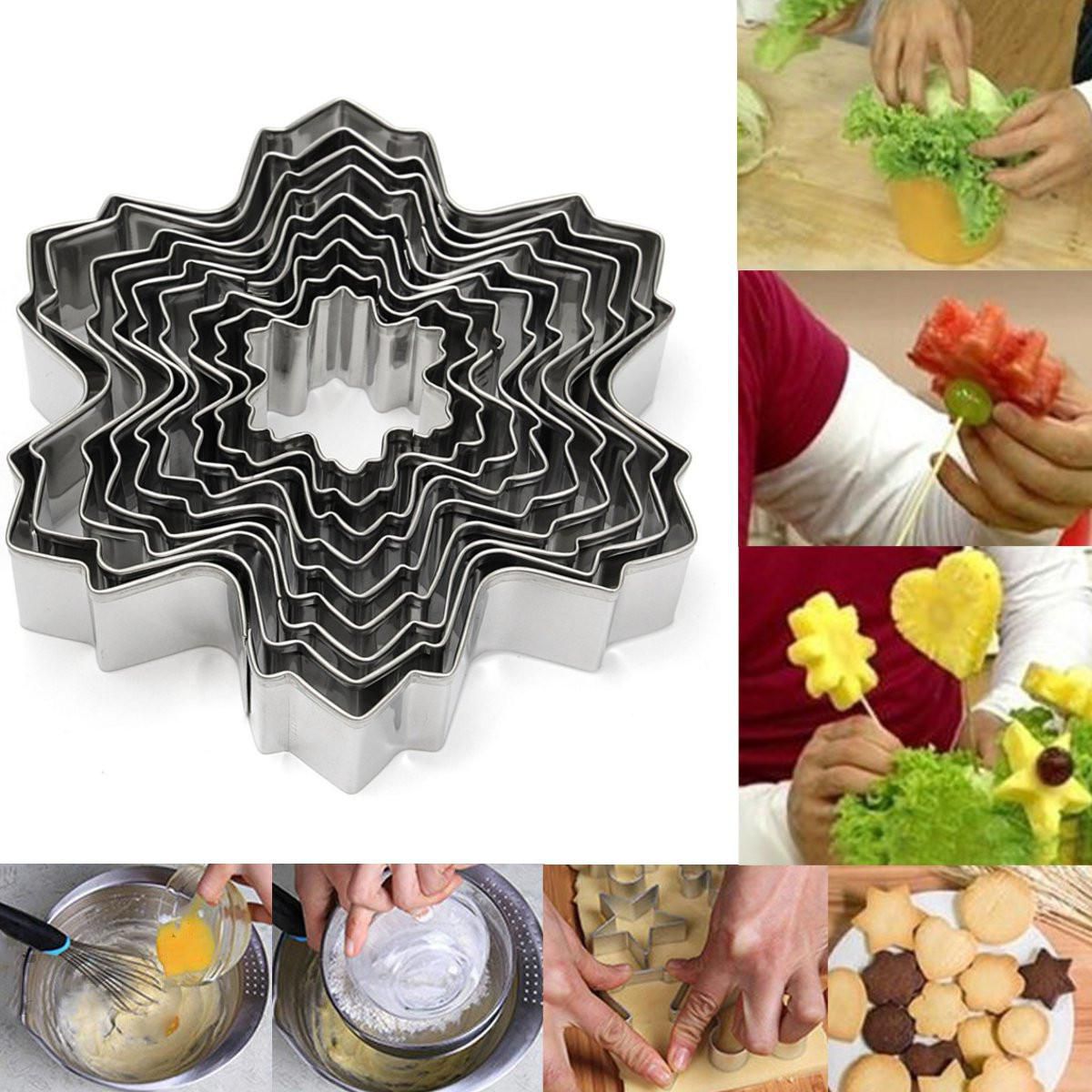 9Pcs Christmas Steel Sownflake Biscuit Cookie Cutter Fondant Cake Mold Mould  Set: Buy 9Pcs Christmas Steel Sownflake Biscuit Cookie Cutter Fondant Cake Mold  Mould Set Online at Low Price - Snapdeal