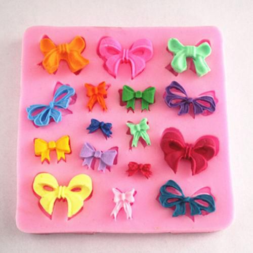 New Bow RibbonTie Silicone Mould Mold For Sugarcraft Fondant Cake Decorating