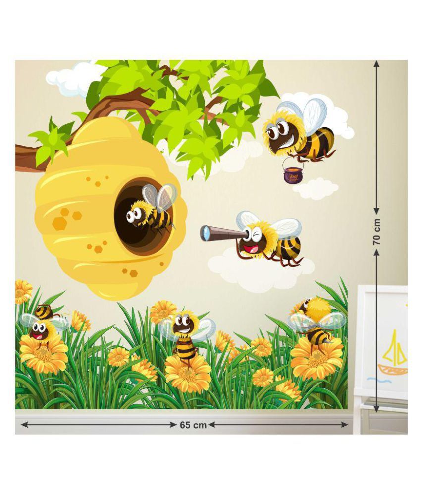 Wallzone Honey Bee Tree Cartoon Characters Sticker ( 70 x 65 cms ) - Buy  Wallzone Honey Bee Tree Cartoon Characters Sticker ( 70 x 65 cms ) Online  at Best Prices in India on Snapdeal