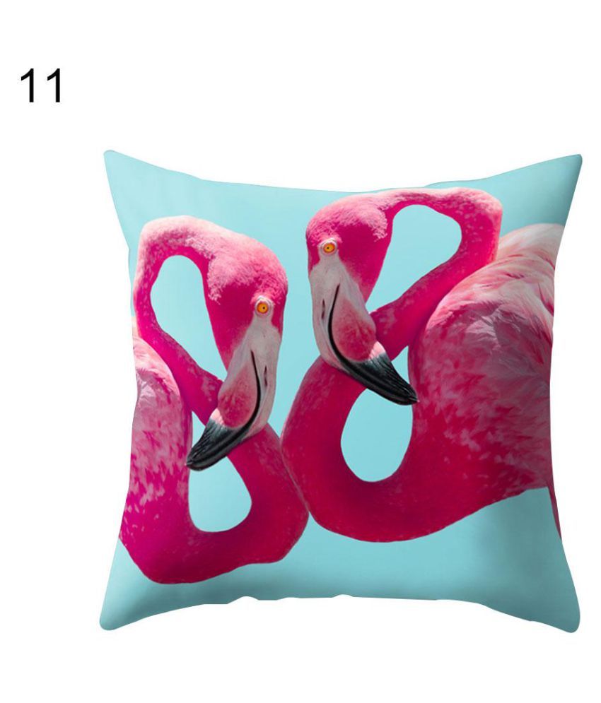Cute Flamingo Print Pillow Case Waist Throw Cushion Cover Bedroom
