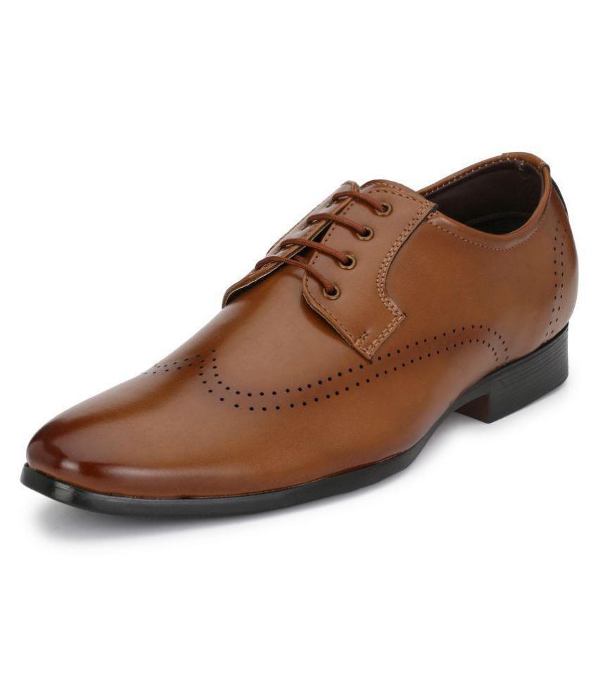 TIE THE LACES Brown Formal Shoes Price in India- Buy TIE THE LACES ...