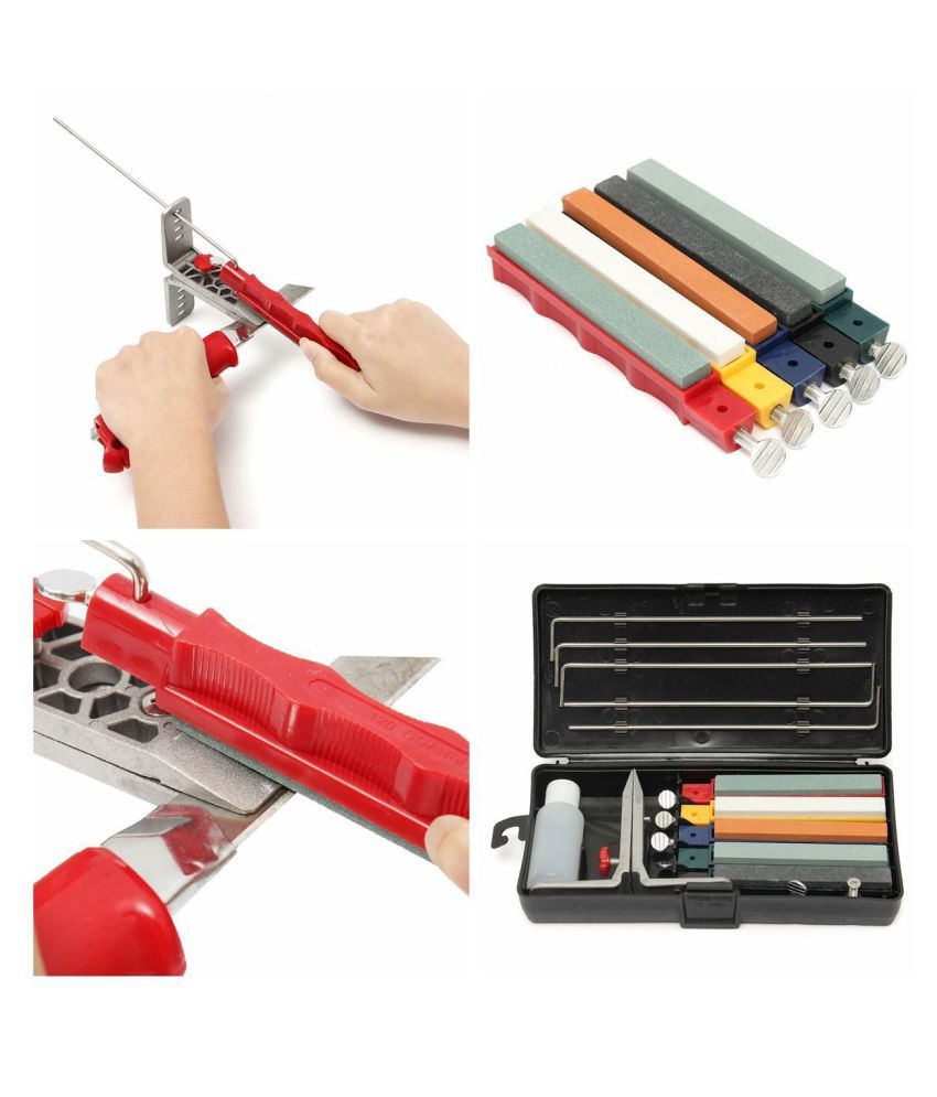 KCASA Knife Sharpener Set With 5pcs Sharpening Stone Edge Wicked Knife