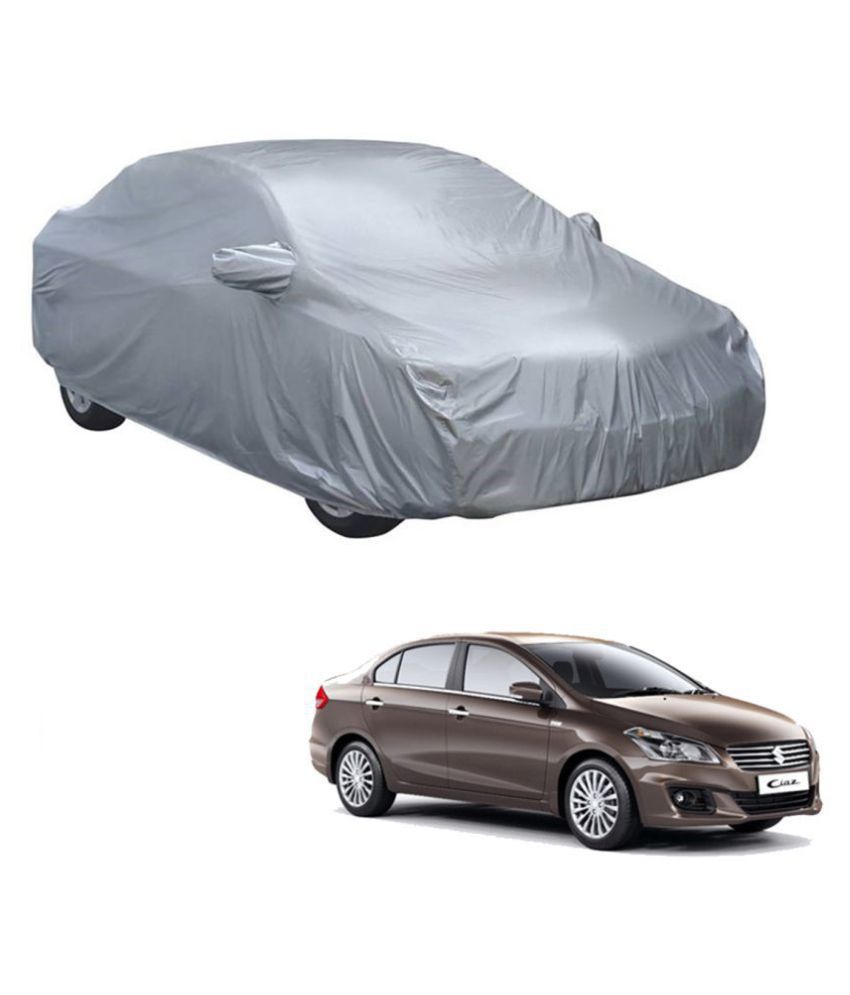     			Autoretail Silver Color Dust Proof Car Body Polyster Cover With Mirror Pocket Polyster For Maruti Suzuki Ciaz