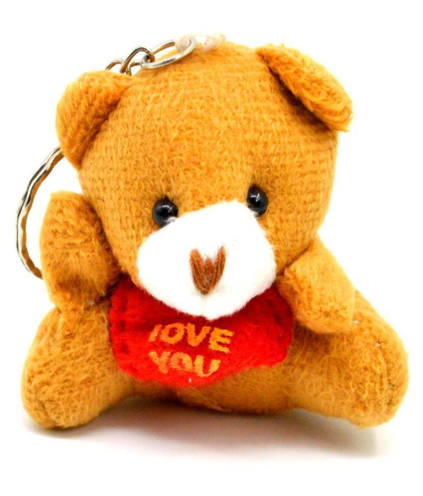 Faynci I Love You Multicolor Cute Teddy Bear Key Chain for Friendship