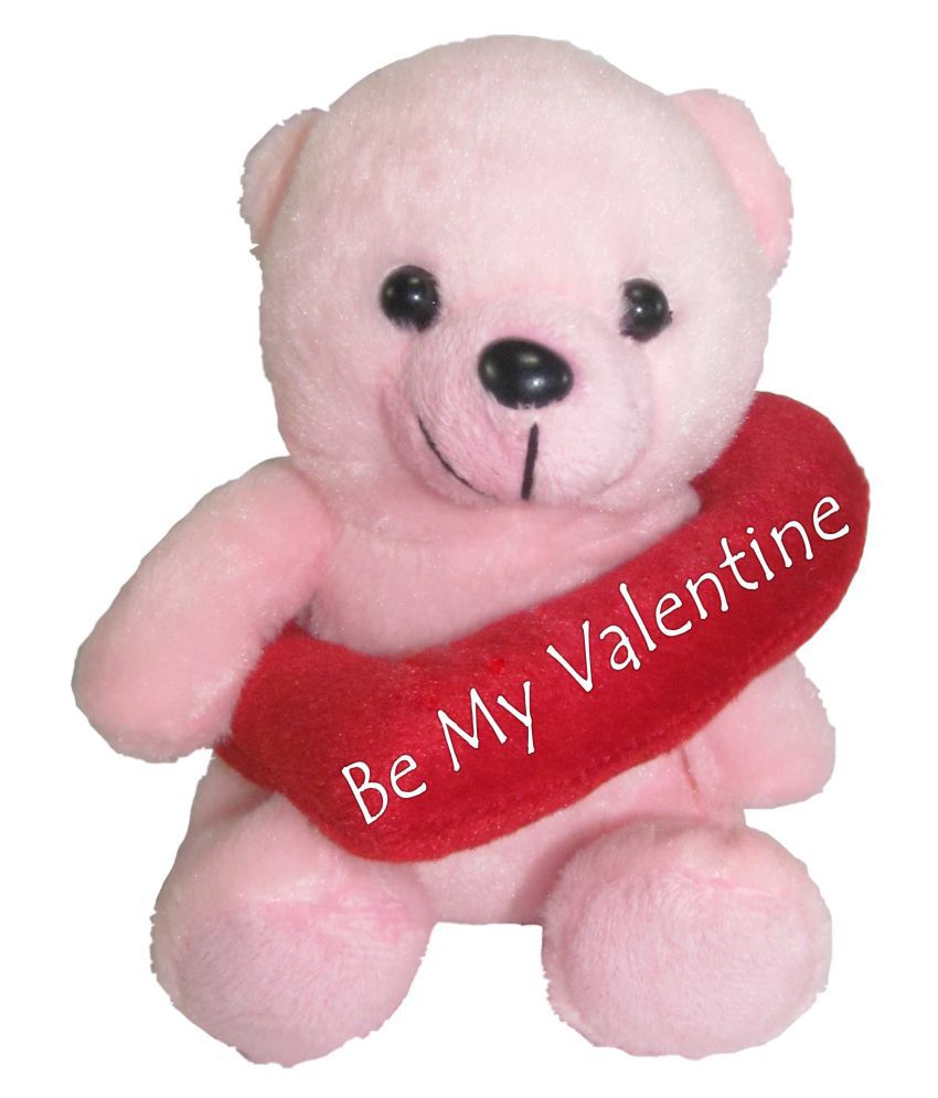     			Tickles Teddy with Be My Valentine Heart Ring Love Valentine Gift for Girlfriend Wife Husband Boyfriend (Size: 16 cm Color: Pink)
