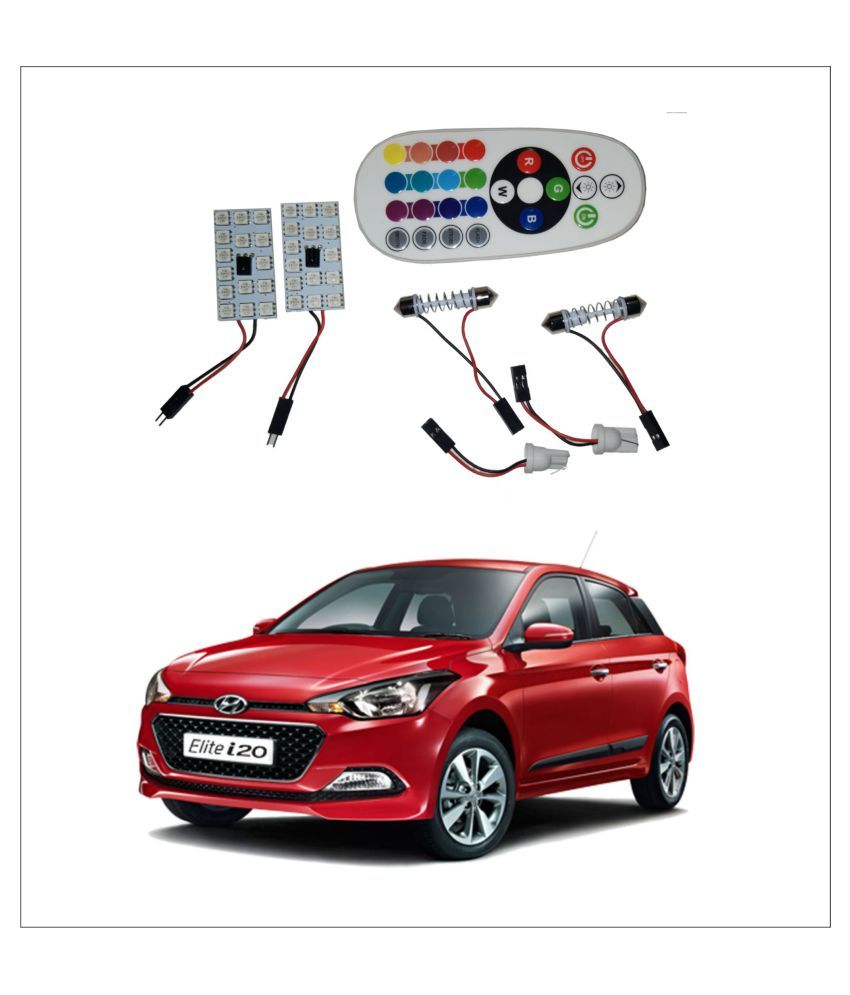 Trigcars Hyundai i20 Elite 2X16 Colors Rgb Bright 5050 Led Car Roof