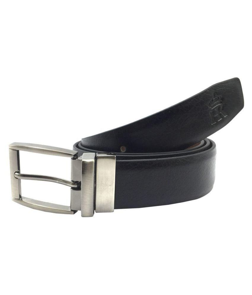 HARLIE KING Black Faux Leather Formal Belt: Buy Online at Low Price in ...
