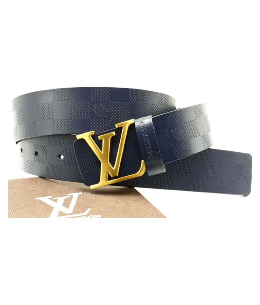 LV Belt Blue Leather Casual Belt: Buy Online at Low Price in India - Snapdeal