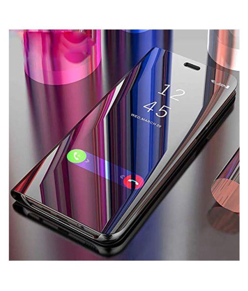 Xiaomi Redmi Poco F1 Flip Cover by Lejaao - Black Mirror Flip Cover