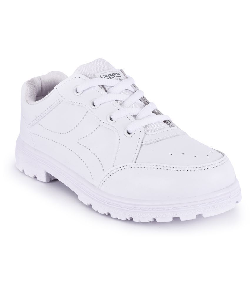 School Time CS-63 White school shoes for boys