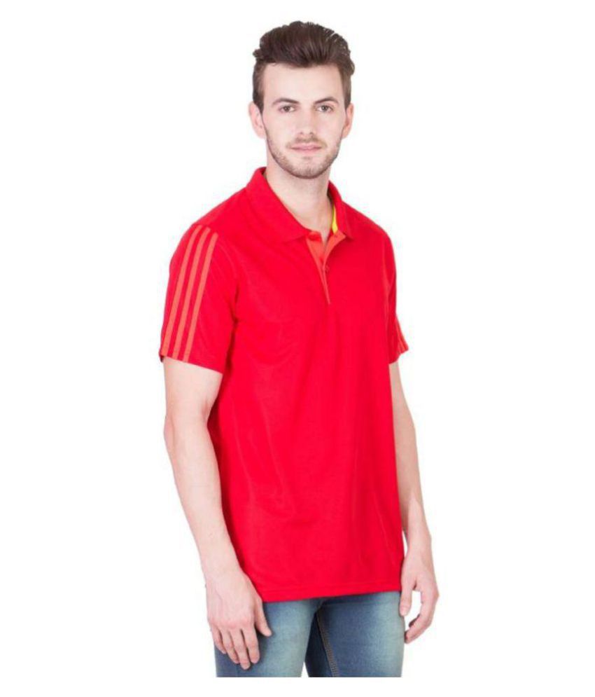  Adidas  Red  Regular Fit Polo  T Shirt  Buy Adidas  Red  